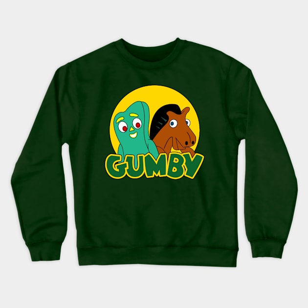 Happy Gumby Crewneck Sweatshirt by liora natalia